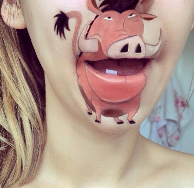 Makeup Artist Turns Her Lips Into Cute Cartoon Characters: 52 amazing photos