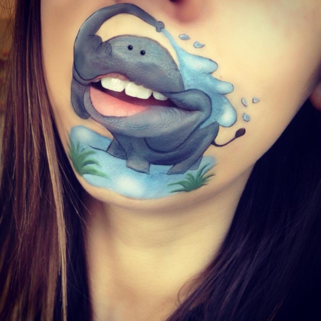 Makeup Artist Turns Her Lips Into Cute Cartoon Characters: 52 amazing photos