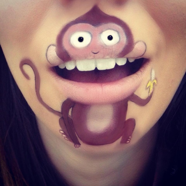 Makeup Artist Turns Her Lips Into Cute Cartoon Characters: 52 amazing photos