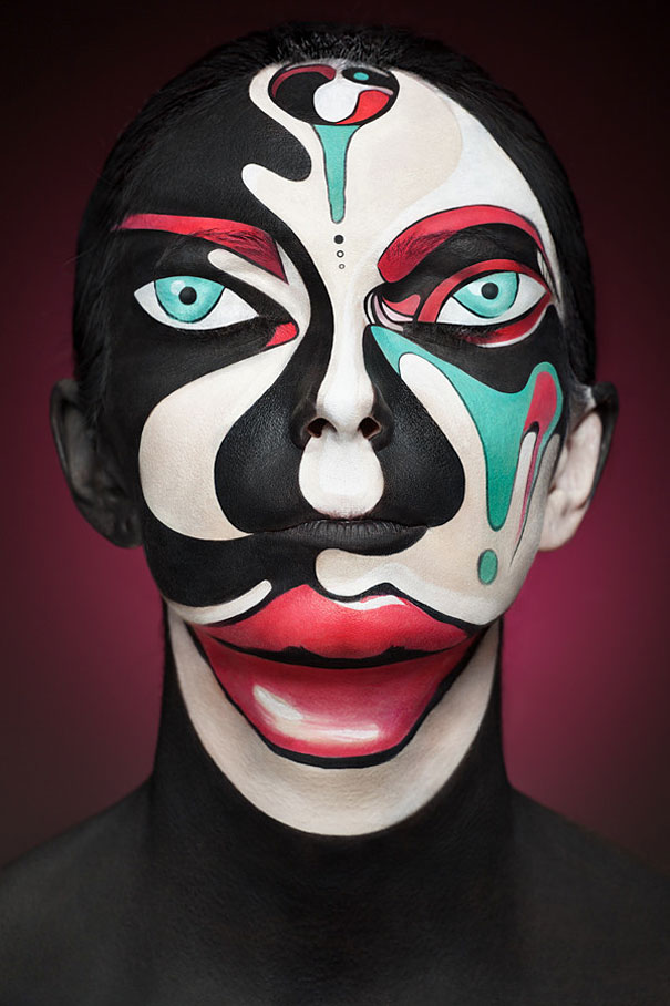 Amazing Face Paintings by Valeriya Kutsan (gallery)