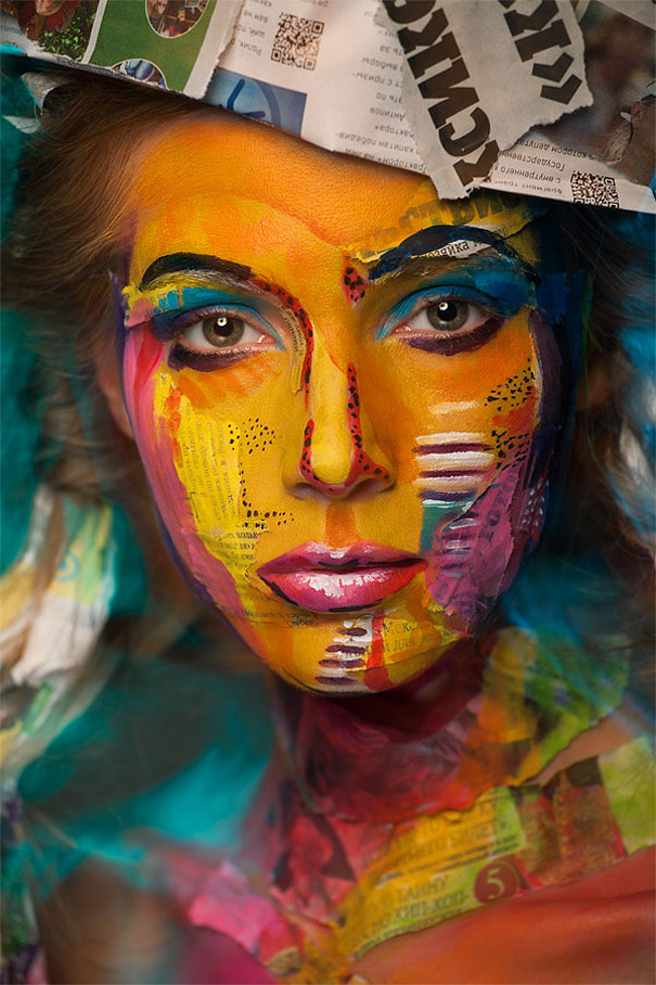 Amazing Face Paintings by Valeriya Kutsan (gallery)