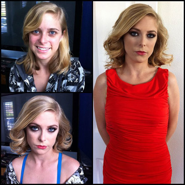 25 Revealing Photos of Adult Film Stars Before and After Makeup (SFW)