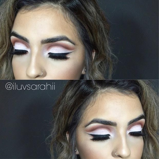 Dramatic Dark brown Cut Crease