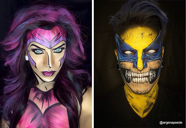 Makeup Artist Turns Himself Into Superheroes With Nothing But Makeup