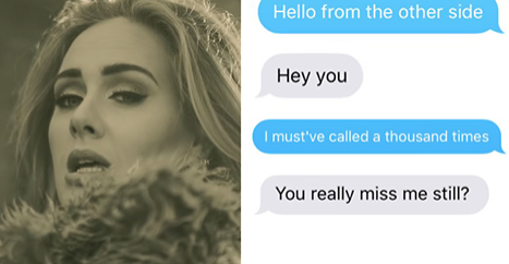 Woman Texts Her Ex Using Only Adele Lyrics And The Result Is Hilarious