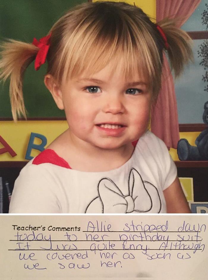 The Ultimate Juxtaposition Of Naughty And Nice Came Home In Allie’s Folder Today