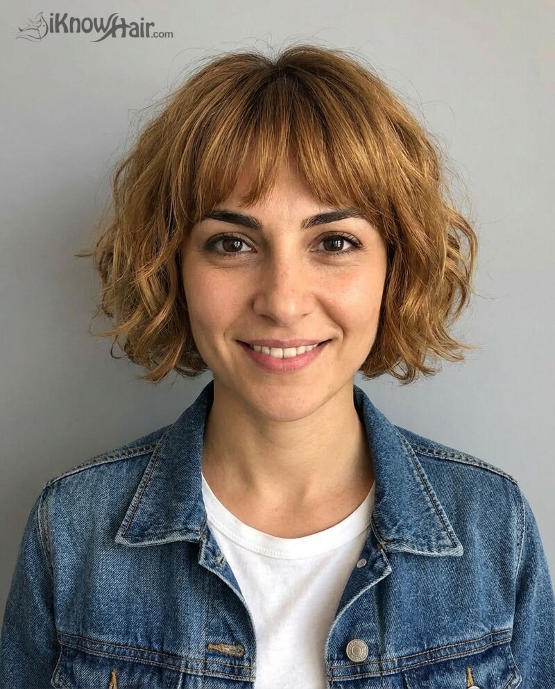 Chic fluffy blonde bob with textured layers boutique shopping 2026