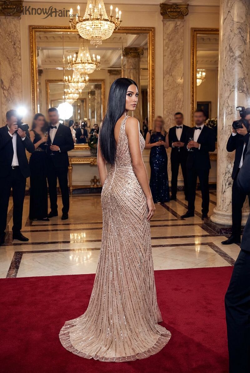 Glass hair ultra shiny sleek luxury hotel 2026