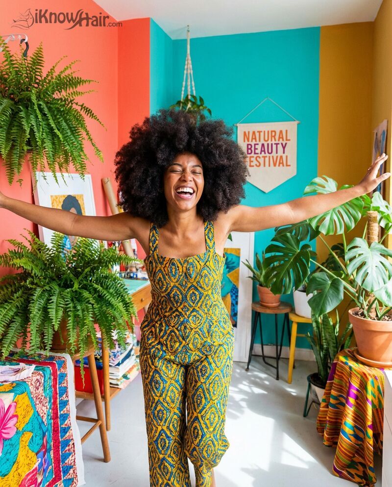 Natural curls coils afro texture beautiful woman 2026