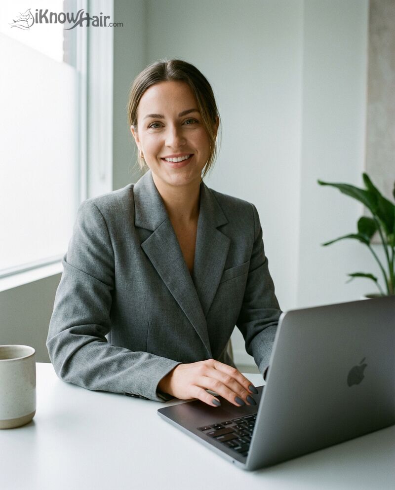 Dark Charcoal Minimal Nails lifestyle shot for winter 2026