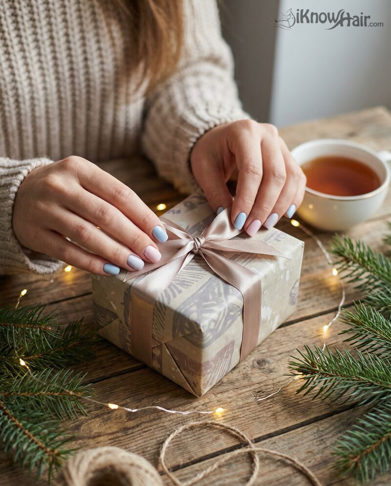 Pastel Winter Nails lifestyle shot for winter 2026