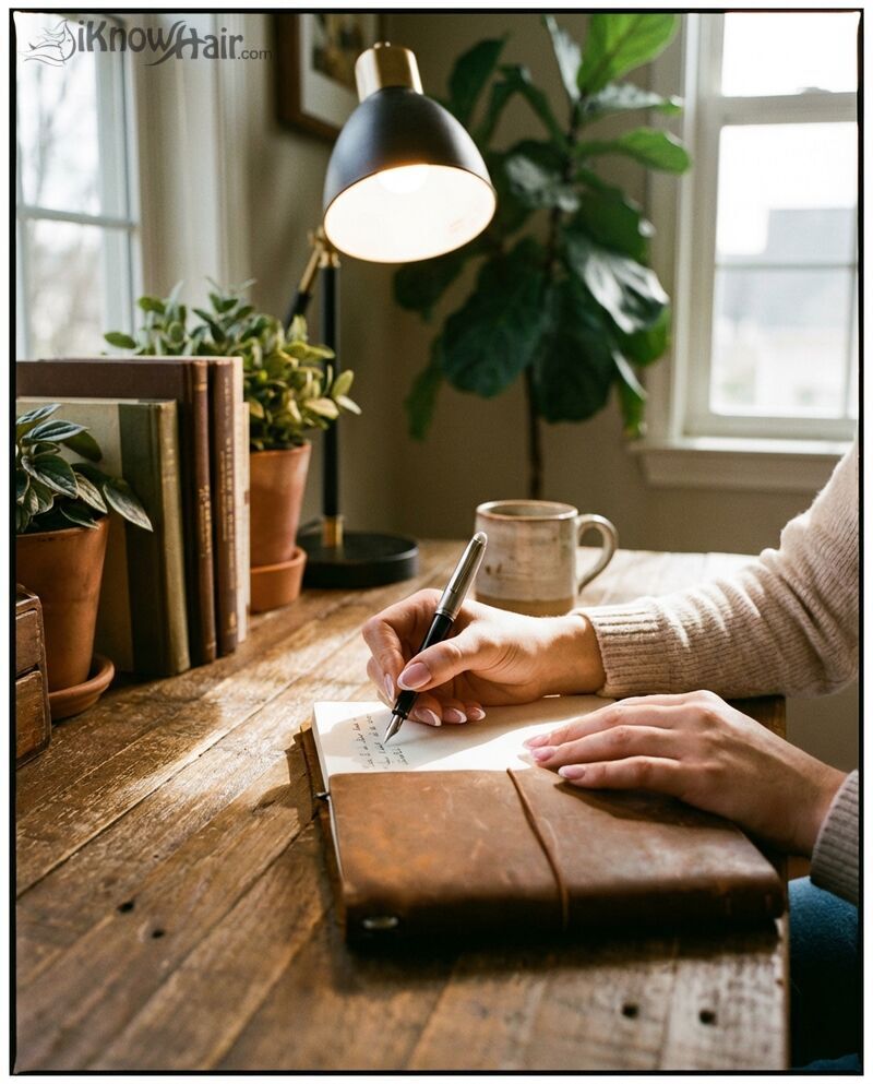Soft Pink French Outline Nails lifestyle shot for winter 2026