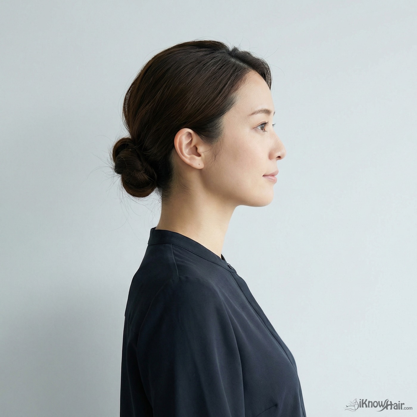 Classic low chignon bun