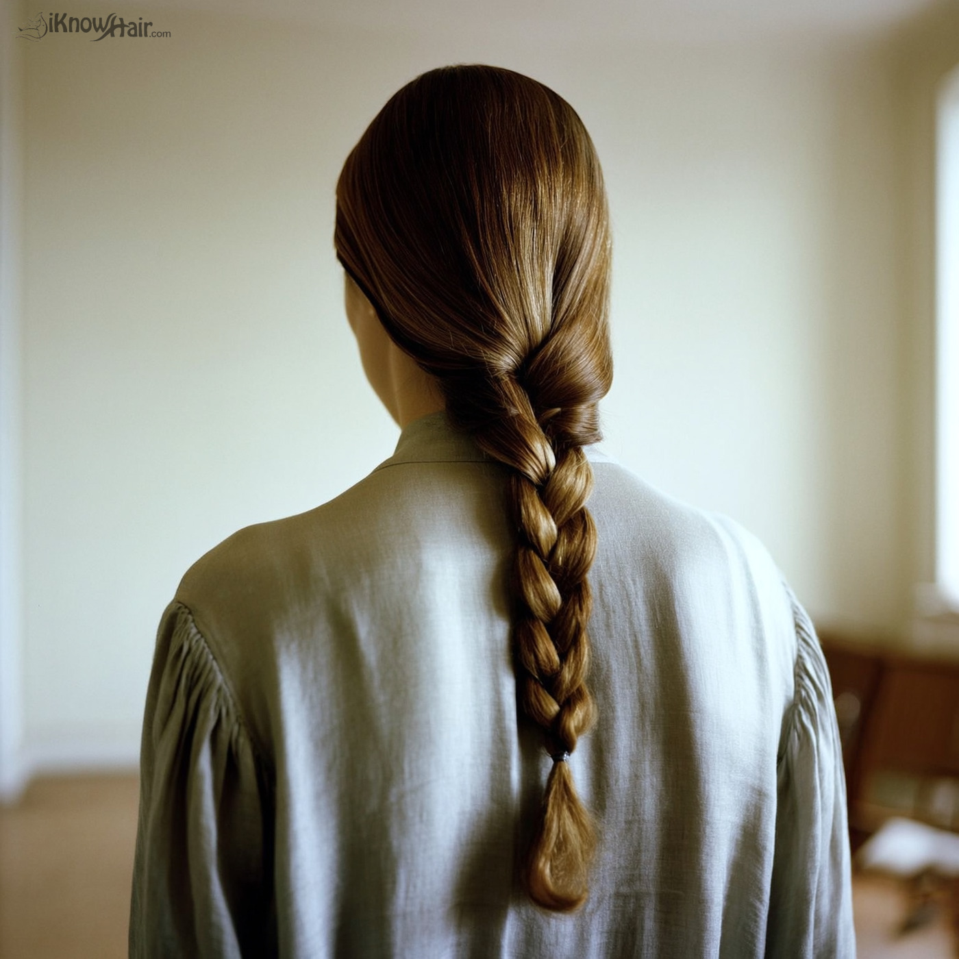 Waterfall braid back view detail